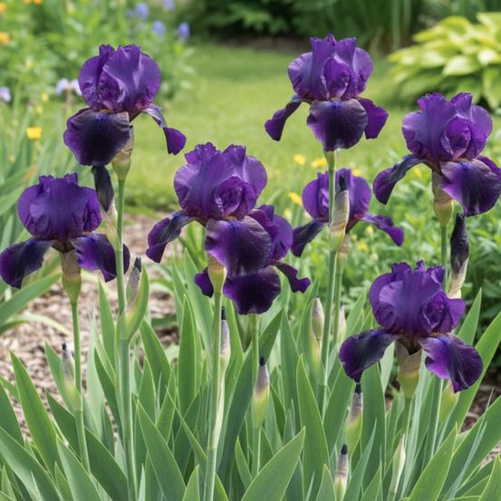 Iris des jardins midnight hour lot de 3 godets
