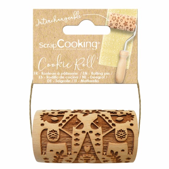 Mini rouleau à pâtisserie en bois - noël