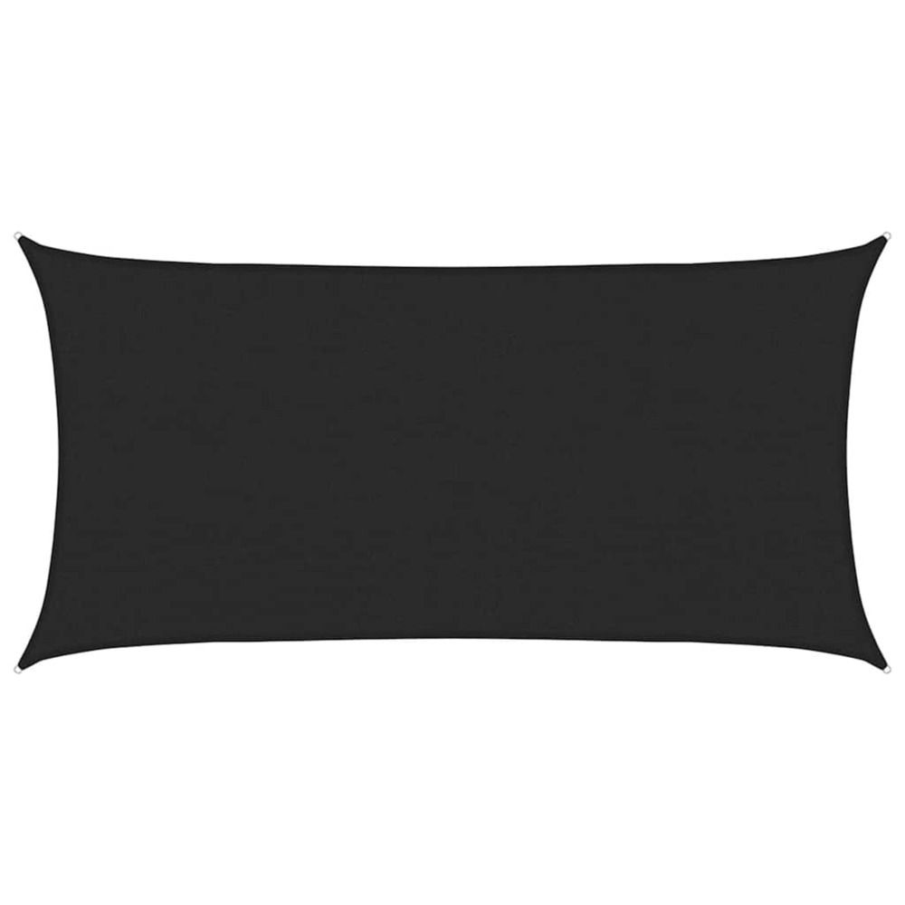 Voile d'ombrage 160 g/m² noir 2,5x4,5 m pehd