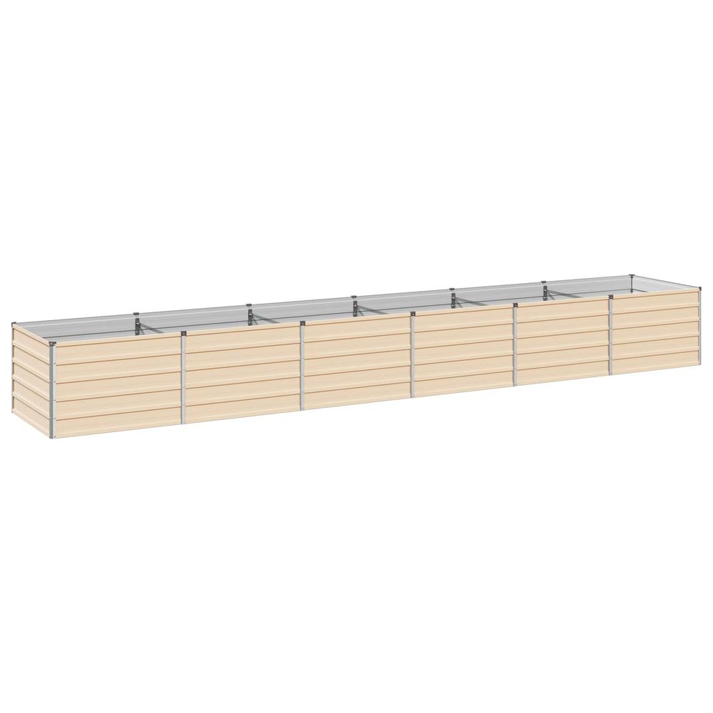 Jardin surélevé ivoire 480 x 80 x 55 cm acier laminé à froid