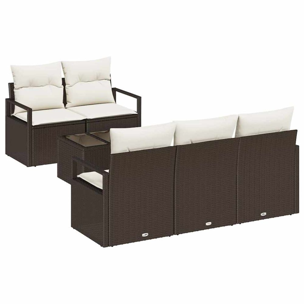 Ensemble de canapé de jardin 6 pc 5-nombre de places