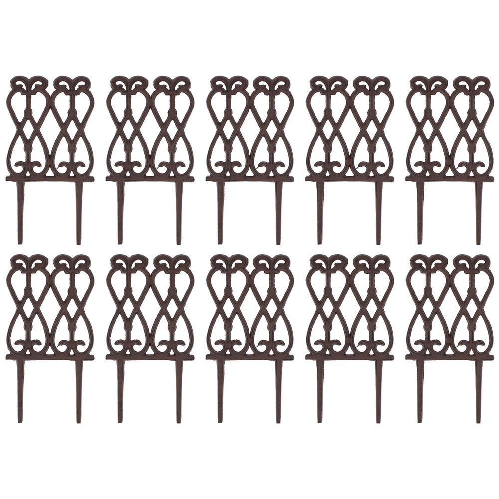 Bordure de jardin en fonte lys français lot de 10