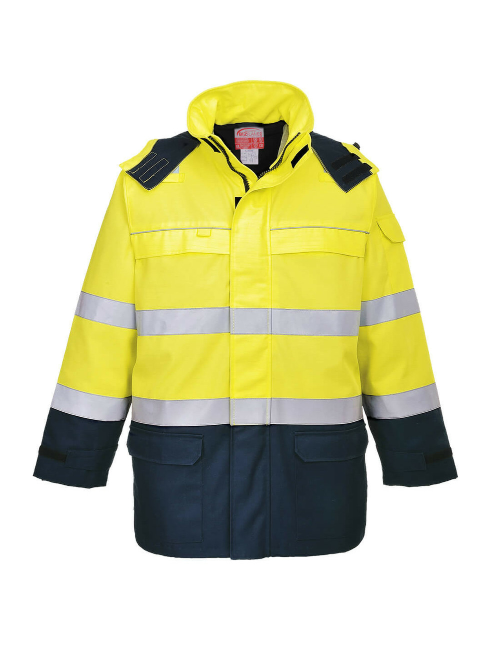 Parka arc électrique et haute visibilité couleur : jaune/marine taille m - portwest