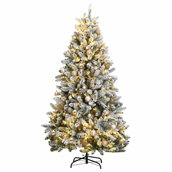 Sapin de noël artificiel articulé 300 led et boules 180 cm