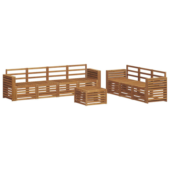 Ensembles de canapés 8 pcs naturel bois d'acacia massif