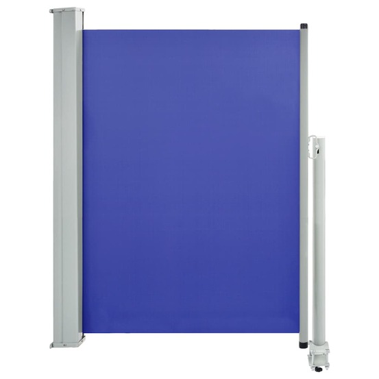 Auvent latéral rétractable de patio 100x300 cm bleu