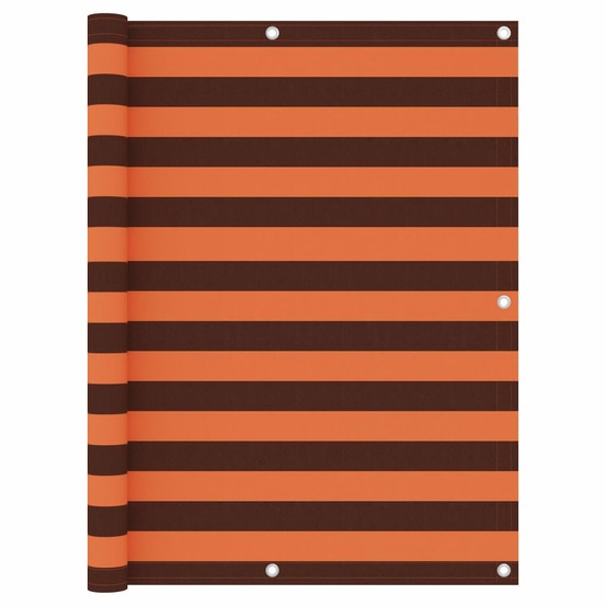 Écran de balcon orange et marron 120x300 cm tissu oxford