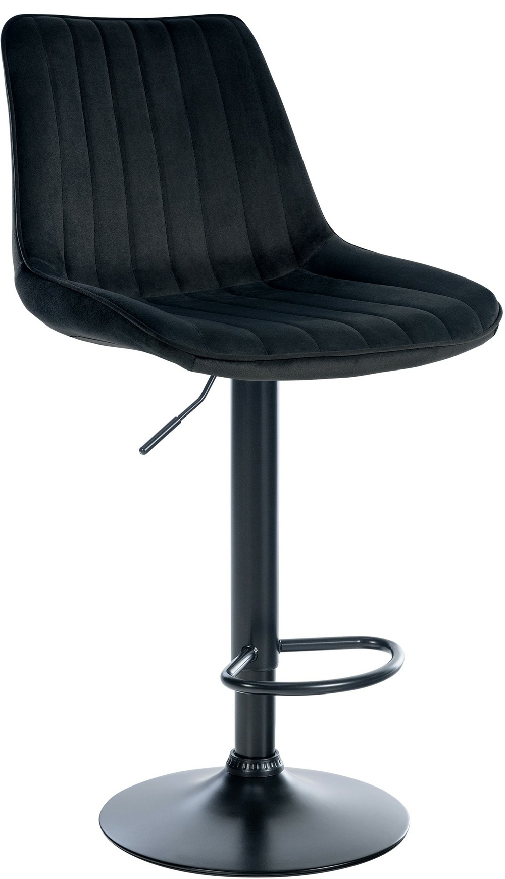 Tabouret de bar toni velours noir