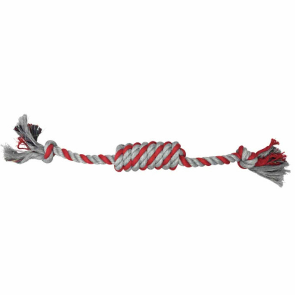 Jouet pour chien corde & nœuds 19cm rouge