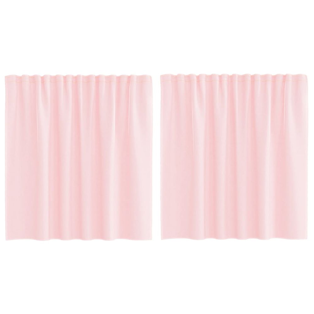 Rideaux en voile avec boucles 2 pcs rose clair 140x140 cm