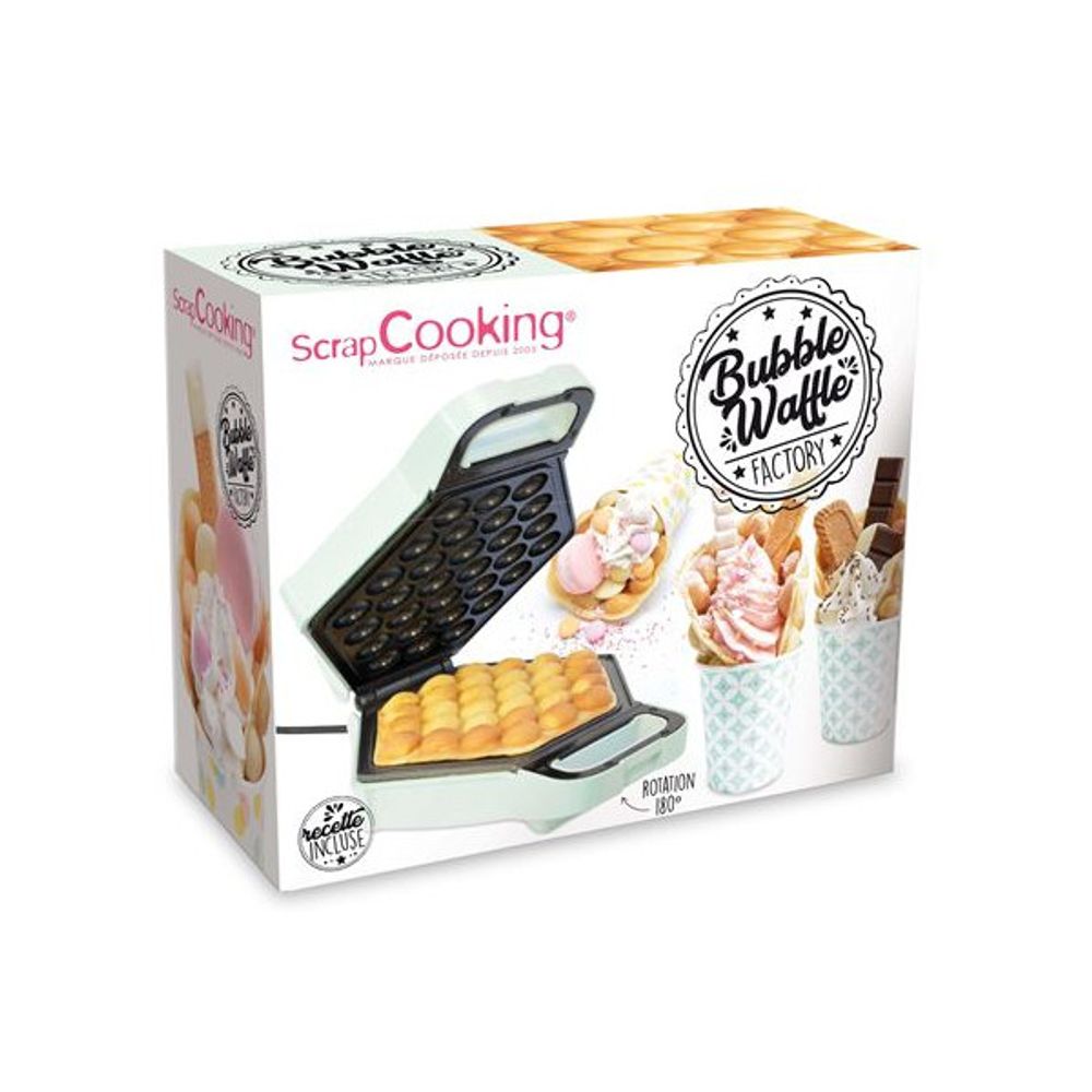 Gaufrier bubble waffles factory 3907 700 w vert d'eau