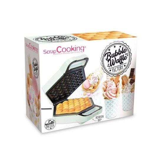 Gaufrier bubble waffles factory 3907 700 w vert d'eau