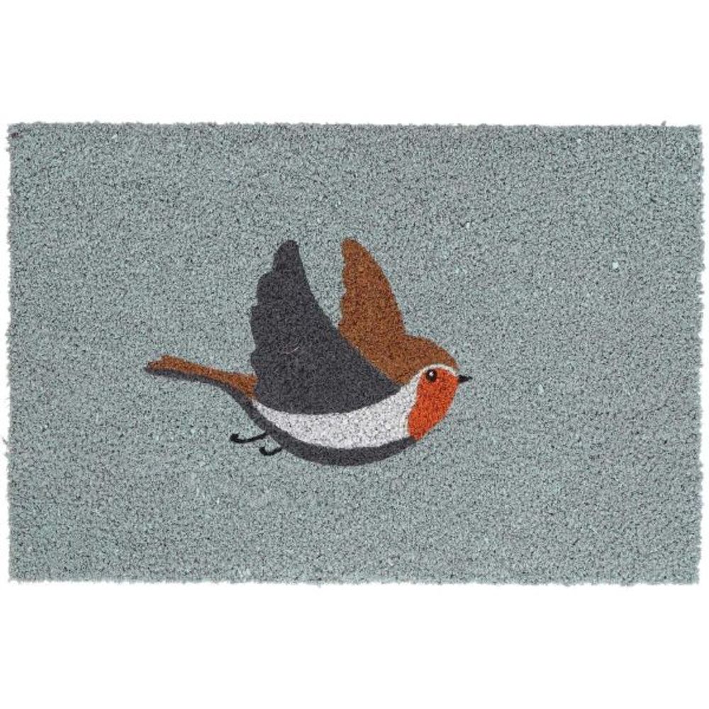 Paillasson en fibres de coco rouge gorge 60 x 40 cm
