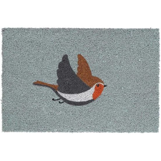 Paillasson en fibres de coco rouge gorge 60 x 40 cm