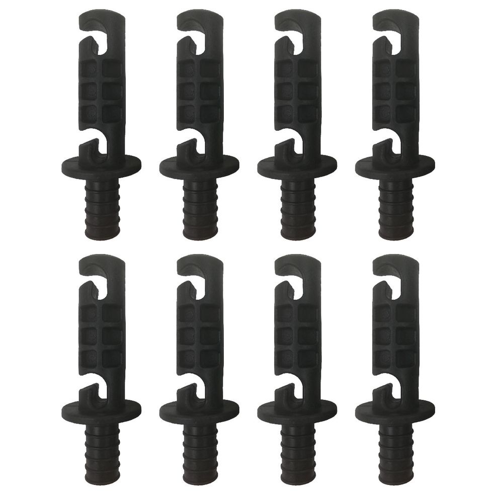 Lot de 8 capuchons de maintien universels pour filet de trampoline ø25 mm
