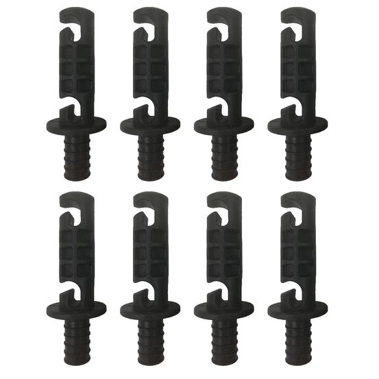 Lot de 8 capuchons de maintien universels pour filet de trampoline ø25 mm