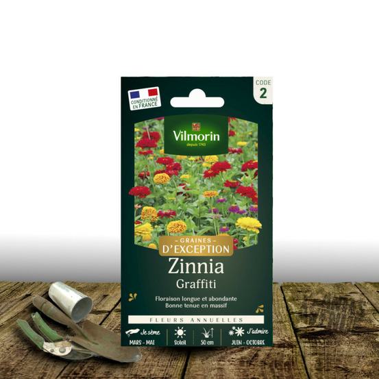 Graines de zinnia graffiti - vilmorin sachet