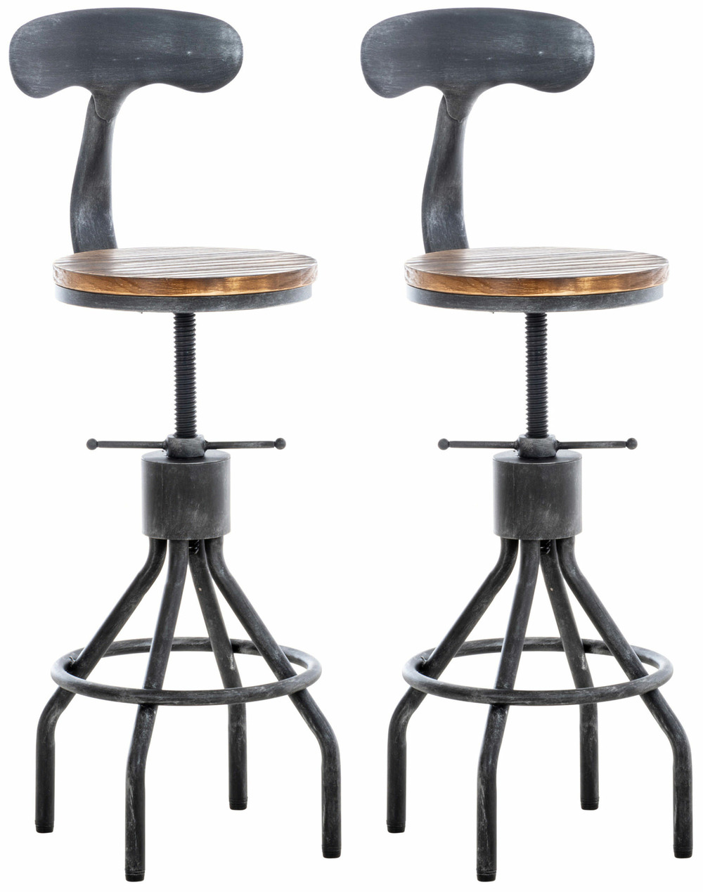 Lot de 2 tabourets de bar hanam