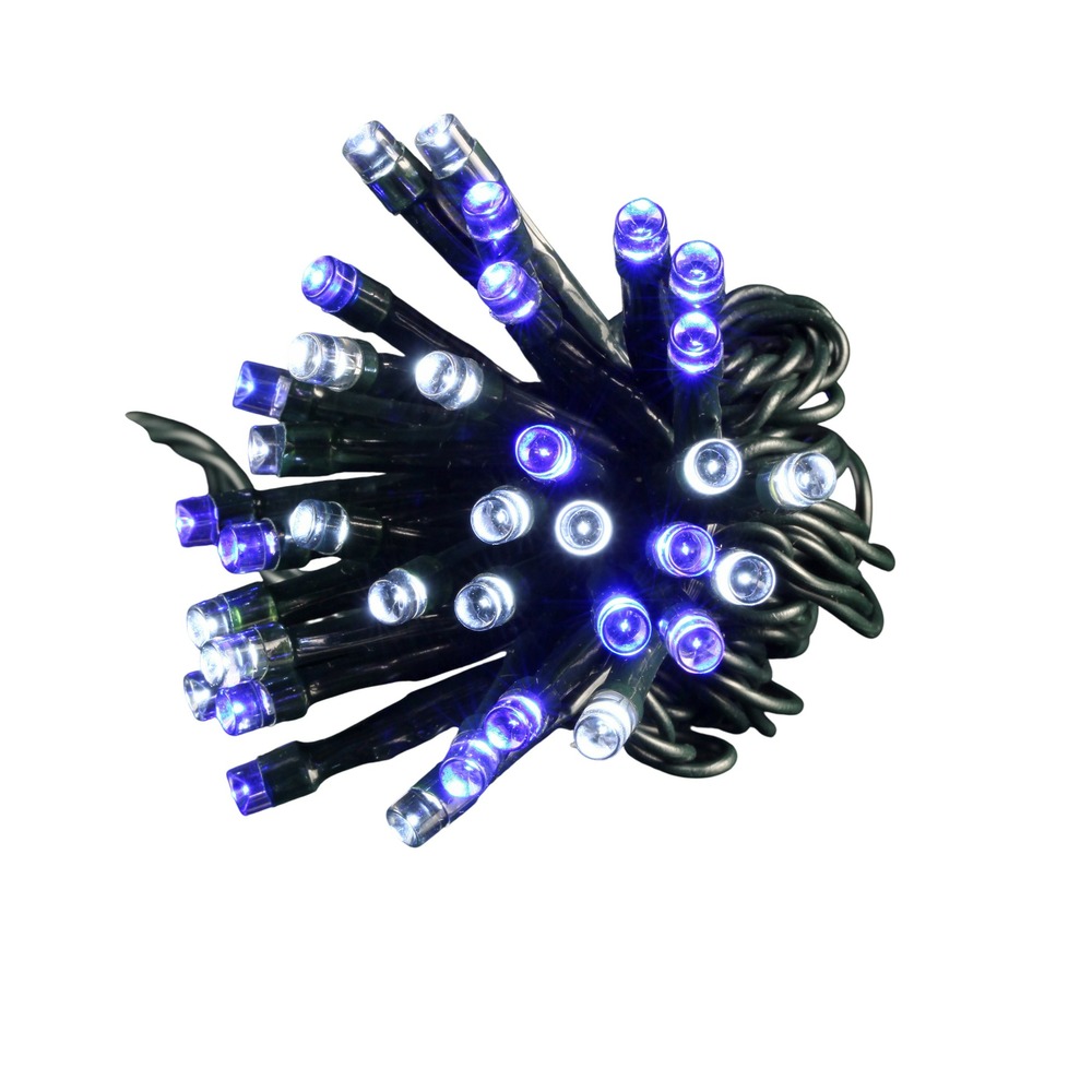 Guirlande electrique 120 led blanc bleues 6m