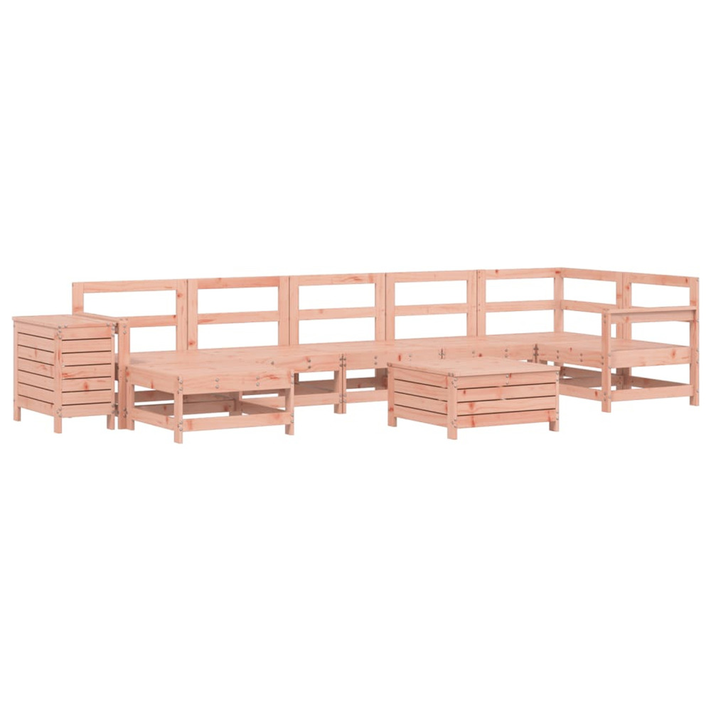 Salon de jardin 9 pcs bois massif sapin de douglas