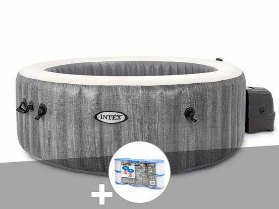 Kit spa gonflable purespa baltik rond bulles 6 places + 6 filtres