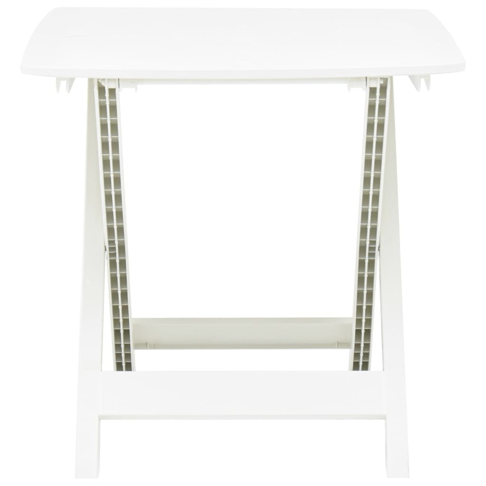 Table pliable de jardin blanc 79x72x70 cm plastique