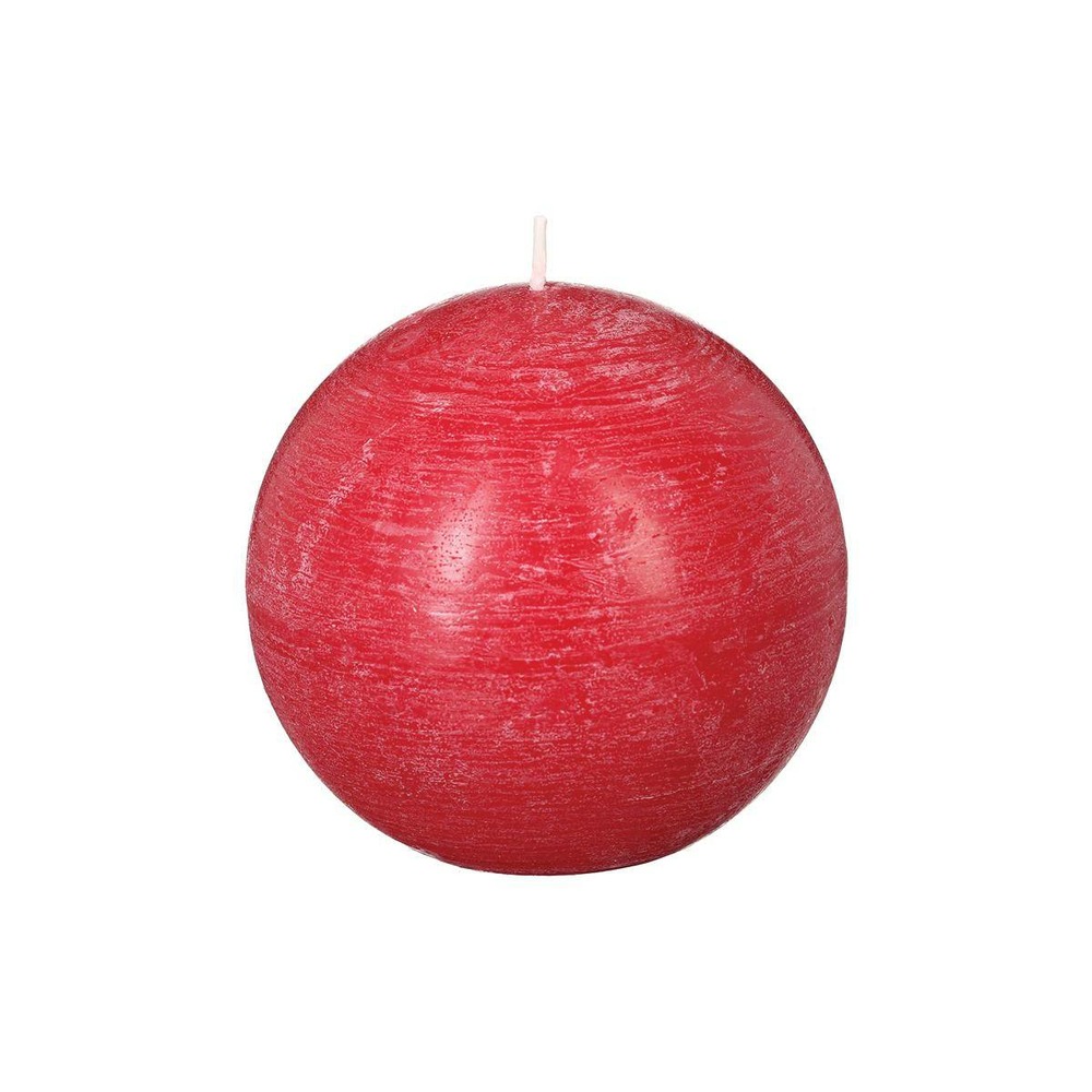 Bougie boule rustique - rouge - 445g