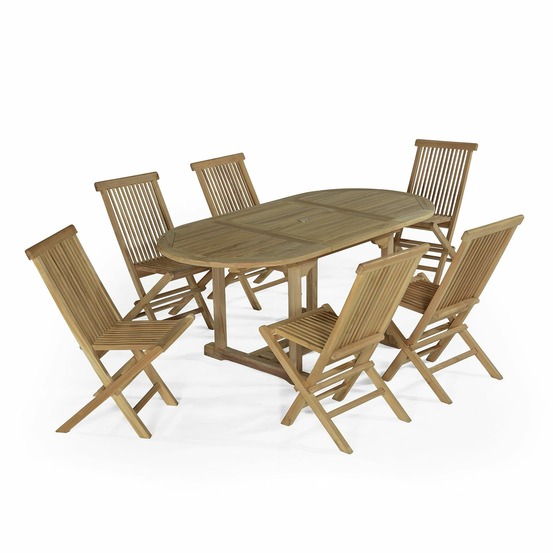SALON DE JARDIN TECK MANILLE-(783899)