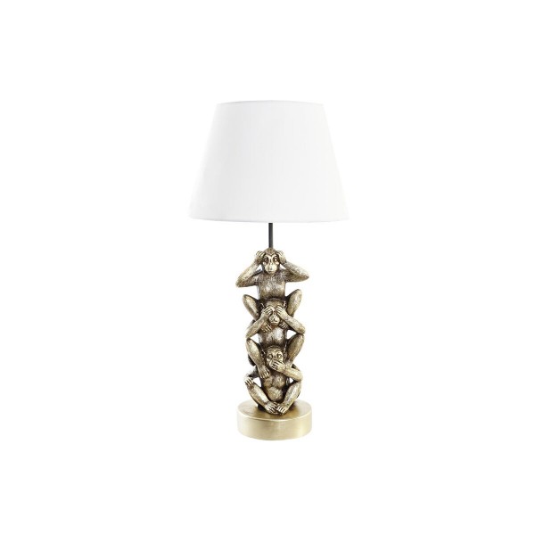 Lampe de bureau  doré blanc colonial 220 v 50 w singe (30 x 30 x 61 cm)