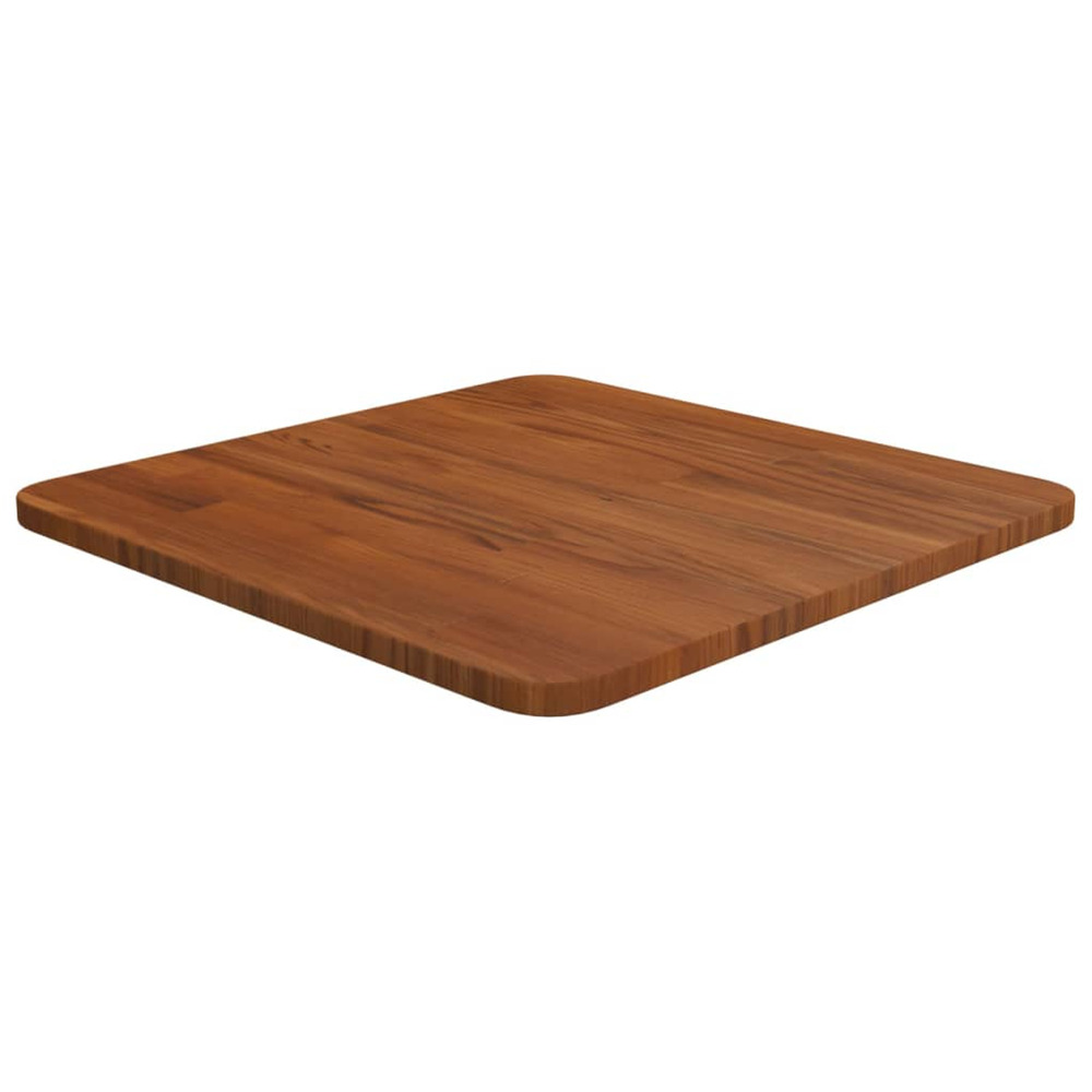 Dessus de table carré marron foncé40x40x1,5cm bois chêne traité