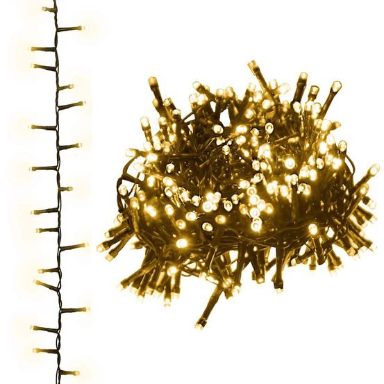 Guirlande à led compacte avec 1000 led blanc chaud 25 m pvc