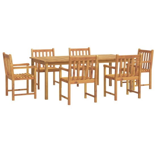 Ensemble à manger de jardin 7 pcs bois d'acacia solide