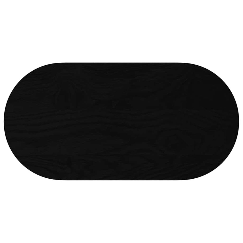 Dessus de table marron foncé 80x40x4 cm bois chêne massif ovale