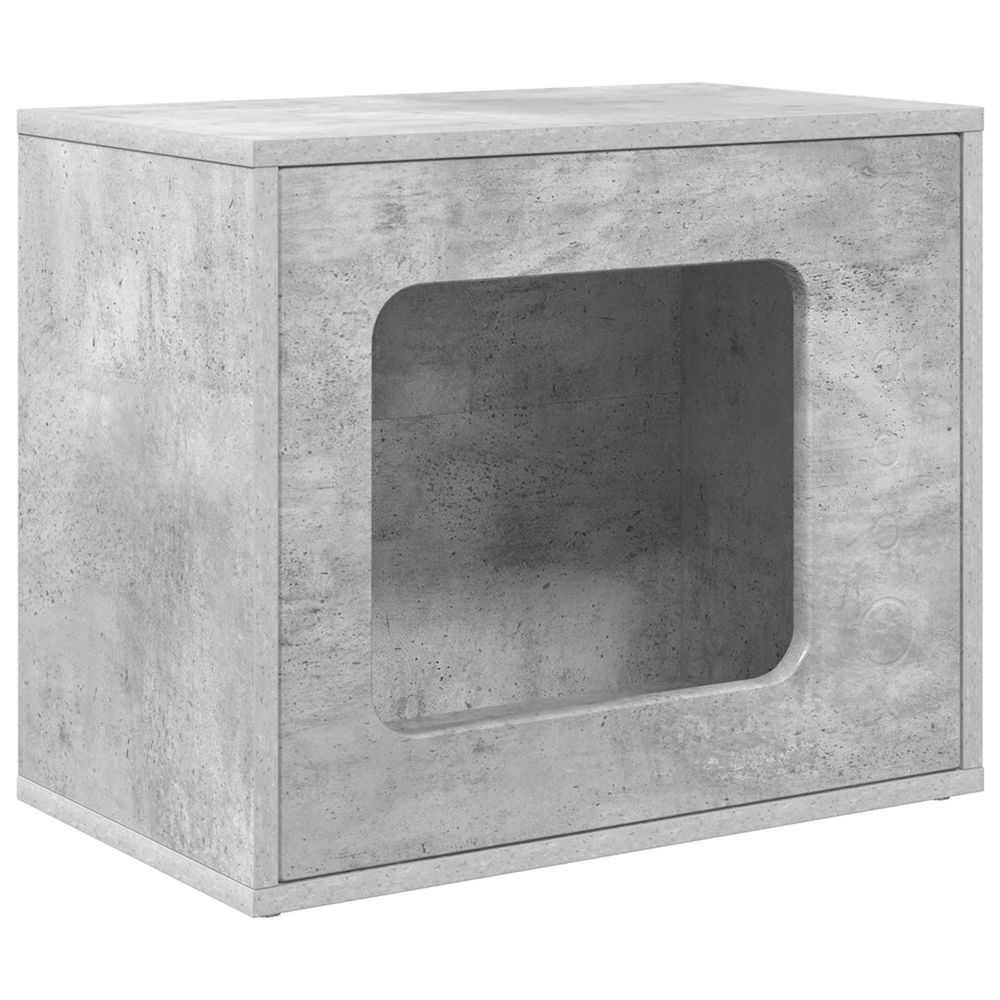 Maison pour chat gris béton 51 x 30 x 42,5 cm bois d'ingénierie
