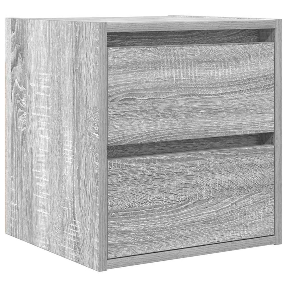 Table de chevet murale sonoma gris 38x34x40 cm