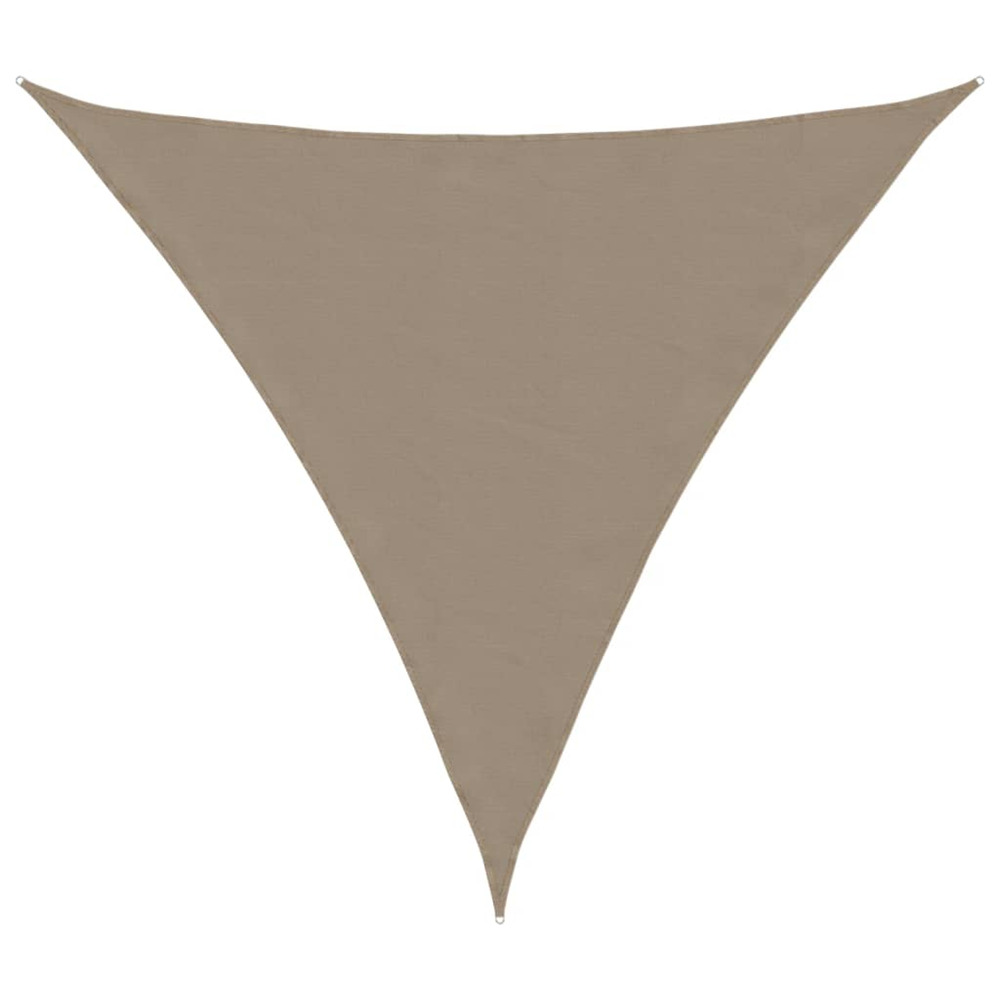 Voile de parasol tissu oxford triangulaire 4,5x4,5x4,5 m taupe