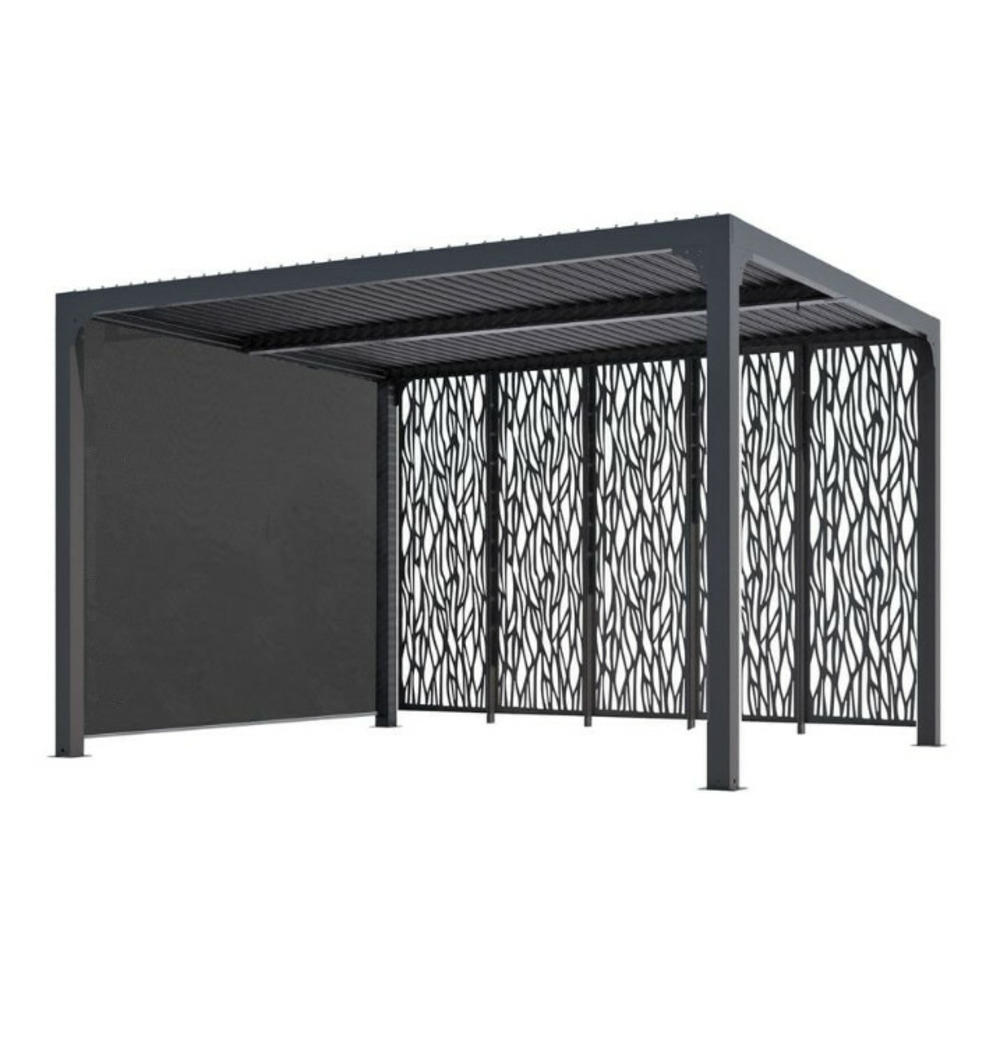 Pergola bioclimatique 10.80m² gris anthracite - per36m30rbi