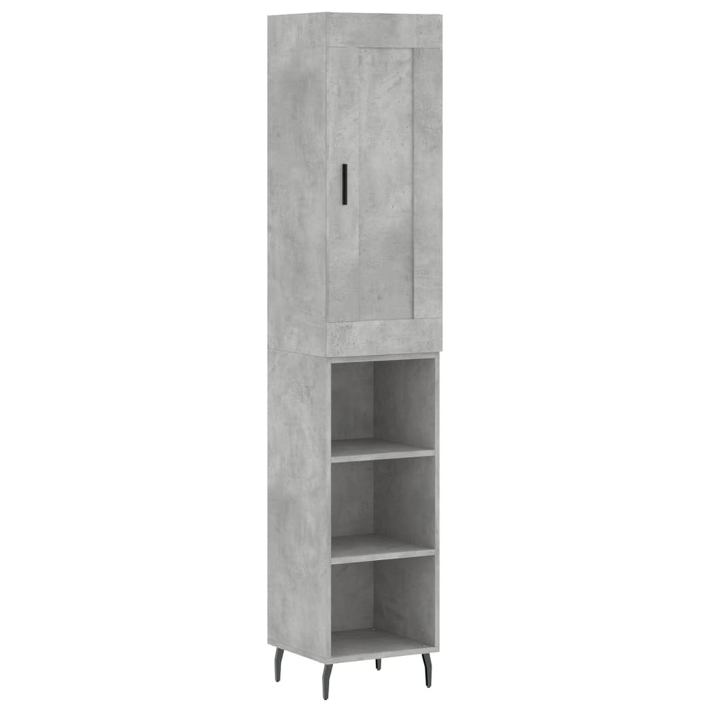 Buffet bahut commode armoire meuble de rangement organisateur cuisine salle de séjour salon haut 34,5 x 34 x 180 cm bois d'in