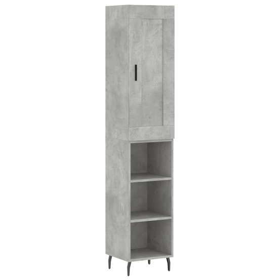 Buffet bahut commode armoire meuble de rangement organisateur cuisine salle de séjour salon haut 34,5 x 34 x 180 cm bois d'in