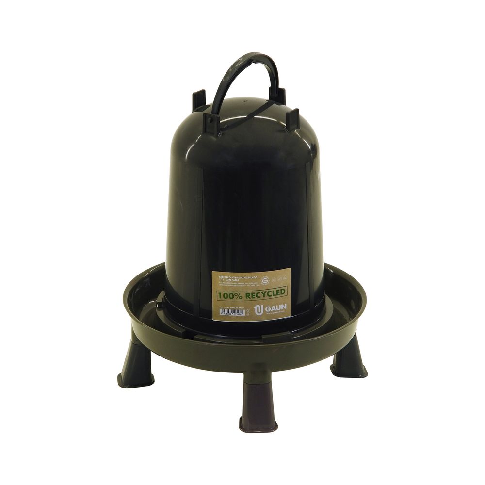 Abreuvoir 10 litres sur pieds pour poules et volailles • abreuvoir en plastique recyclé