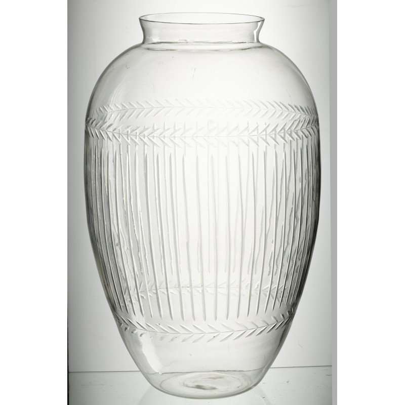 Vase en verre transparent 37x37x61 cm