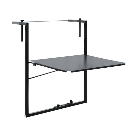 Table de balcon réglable soléa - 55x45 cm - anthracite