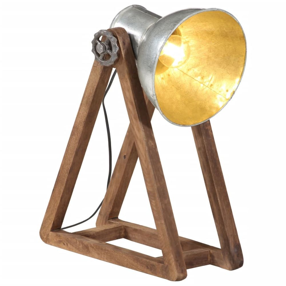Lampe de bureau 25 w argent vintage 30x17x40 cm e27