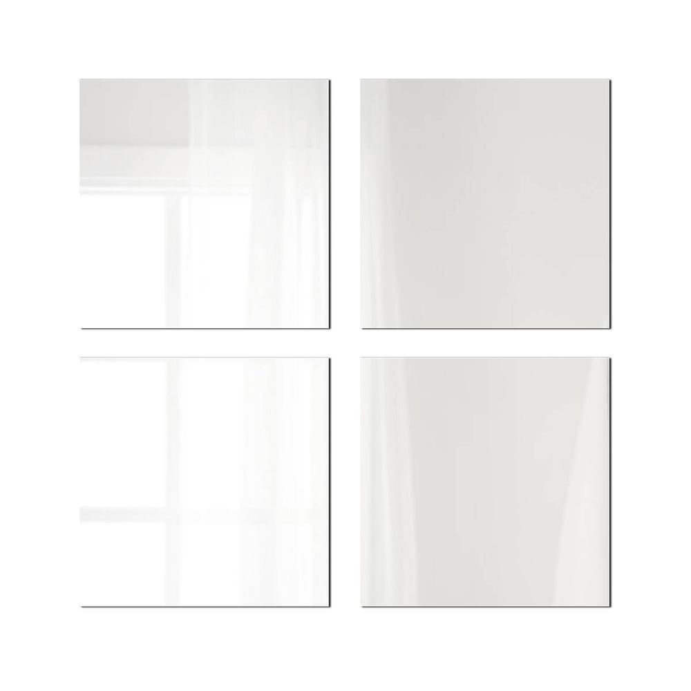 Set de 4 miroirs carrés 20 x 20 cm épaisseur 2 mm