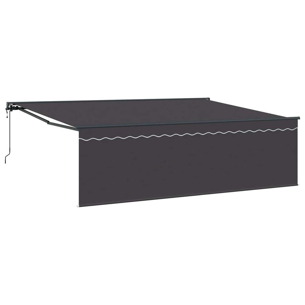 Auvent rétractable anthracite 450 × 350 cm