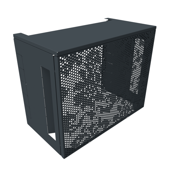 Cache-climatiseur, atole en aluminium thermolaqué - taille 2 : h. 113 x l. 110 x p. 64 cm - gris anthracite