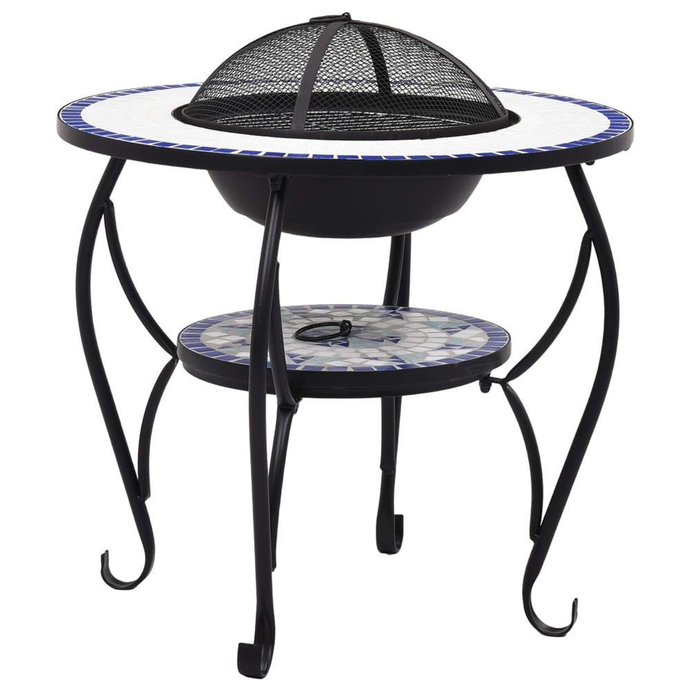 TABLE DE FOYER MOSAIQUE BLEU-(870047)