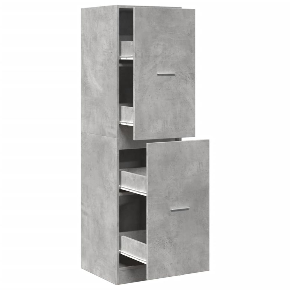 Armoire d'apothicaire gris béton 40x41x144,5 cm bois ingénierie