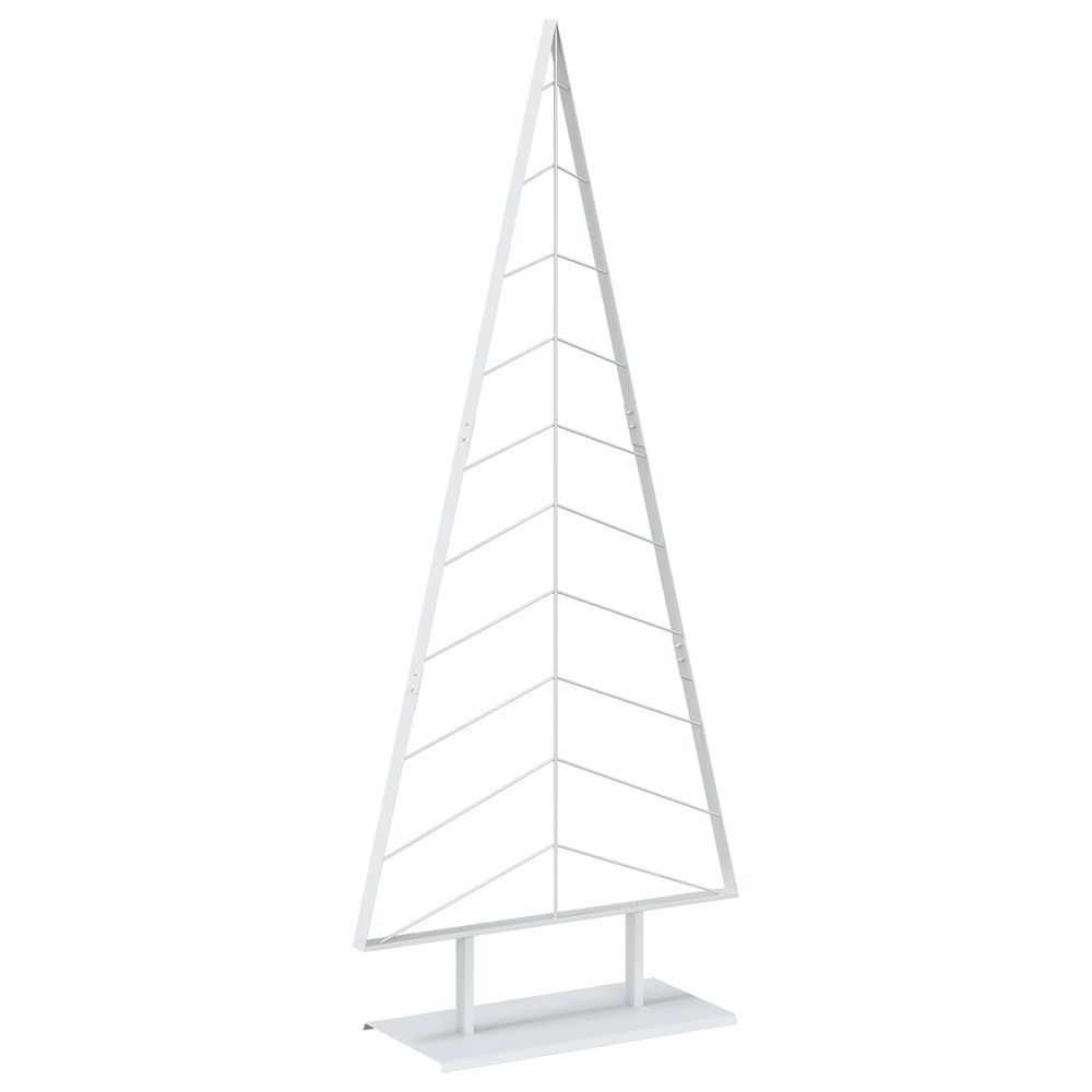Sapin de noël en métal avec support kuopio 210 cm acier blanc