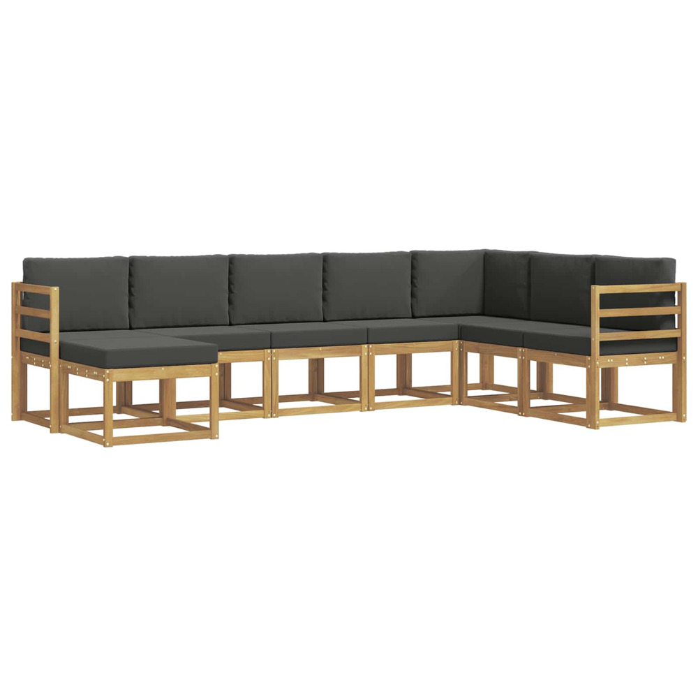 Ensemble de canapés d'extérieur 8 pcs blanc et anthracite